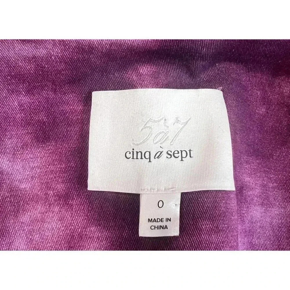 CINQ A SEPT Khloe Blazer 3/4 Sleeve Tie Dye Jacket Womens Size 0 - Picture 10 of 13